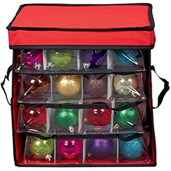 Bauble storage box christmas xmas tree decoration organiser 64 baubles decor bag CHRISTMAS TREE 64 BAUBLE DECORATIONS STORAGE BOX BRAND NEW by TJM: Amazon.co.uk: Kitchen & Home