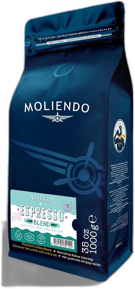 Moliendo Finest Coffee Ravello Espresso Blend Kahve (Çekirdek) 1000 g