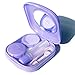 Produktbild UxradG Mini Kontaktlinsen Box, Tragbar Kunststoff Kontaktlinsenbehälter, Travel Box Eyewear Zubehör, Violett, Free Size