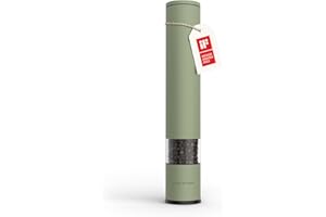 LARS NYSØM Molinillo de Sal y Pimienta Manual Grande (28,8cm) con Mecanismo de Cerámica Ajustable de Grueso a Fino I Molinillo de Especias de Diseño 1 Pieza (Sage Green)