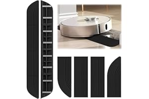 MEENEWCHING Türschwellenrampe saugroboter, Kletterhilfe passend für alle Staubsaugroboter, Saugroboter Erhöhung, Rampe für Saugroboter und Rollstuhl, Flexibel anpassbar, Antirutsch (Schwarz)