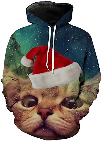 Mens Womens Boys Girls Hoodies 3D Prints Lightning Cats Sweatshirt Full Sleeve Jumper Top Casual Work Leisure Sport Sweater Pull Over Large,OneColor-5XL