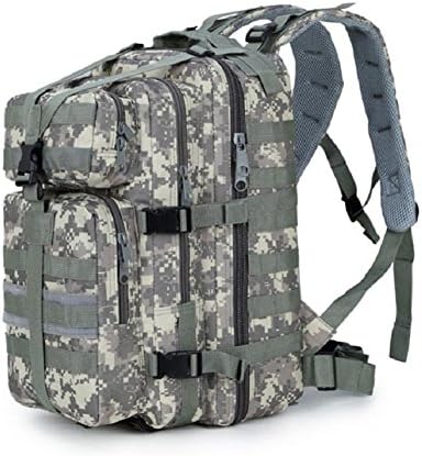 Z&amp;N Military fans waterproof nylon military attack tactical backpack outdoor shoulders mountain backpack waterproof camouflage bag large capacity 33L breathable durable lightweightACU33L
