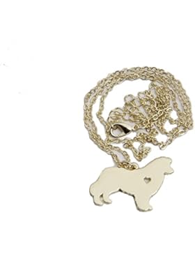 Halskette Border Collie mit Herz inkl. Isalia Schmucketui