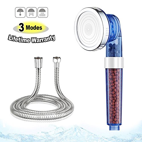 Amison Douchette Universel Douche Composants 3-Mode Vaporisateur Douche à main Haute pression L'économies d'eau Lonic Filtre Chlore Filtration Douches Pomme de Douche Incluse