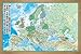 Produktbild Close Up Politische Europa Landkarte Poster, mit Länderflaggen (96,5x66 cm) gerahmt in: Rahmen Eiche