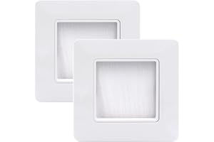 VCE Unterputzdosen Abdeckung Kabeldurchführung Wand Wandauslassdose für Kabeldurchführungen Kabeldurchlass Weiß 2 Stück