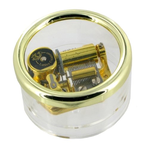 High quality paperweight musical box made of plexiglas with traditional 18-note spring musical mechanism - The godfather - Speak softly love (Nino Rota)