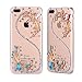 Produktbild Shinyzone iPhone 7 Hülle Kristall Diamant Handgefertigt,iPhone 8 Bling Glitzer Handyhülle Strass Schmetterling Muster,Leicht Ultra dünn Stoßfest kratzfest Hartplastik Zurück und weiches TPU Volle Ecken Schutzhülle für iPhone 7/8 4.7 zoll