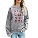 Produktbild Subfamily Mama Need Some Wine Frauen Baumwollbrief Druck Spitze Bekleidung Damen MäNtel Tops Sweatshirts TrainingsanzüGe Kapuzenpullover Pullover Hoodie Outwear