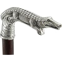 Bâton de marche,canne chien de chasse en bois étain couleur argent vintage noir ou canne Braun Cavagnini Italy