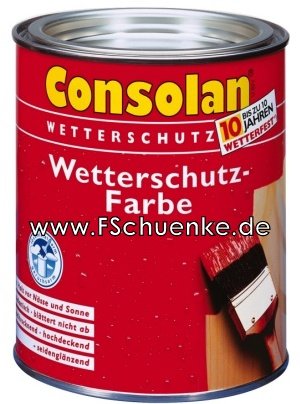 Consolan Wetterschutzfarbe, 2,5 Liter in rot 2011