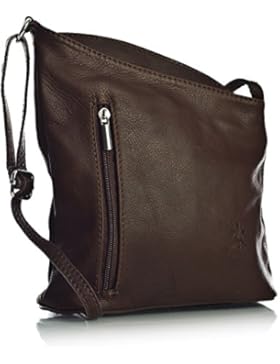 BHBS Frauen kleine Venenzi Weich Italienisches Leder Schultertasche Bote Handtasche 19x 18x 6cm (BxHxT)