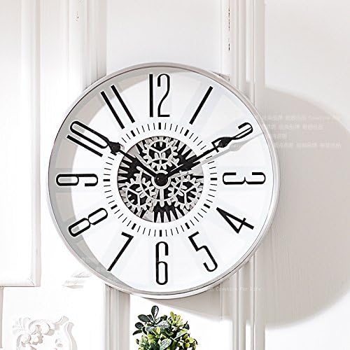 Modern and minimalist living room wall decoration Clocks?The white digital gear wall clock