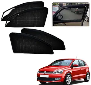 Auto Pearl Zipper Magnetic Sun Shades Car Curtain for Polo (Pack of 4)