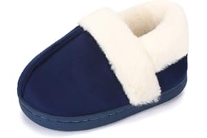 LACOFIA Pantofole invernali per bambino Ciabatte in memory foam per ragazzi Calde scarpe da casa antiscivolo