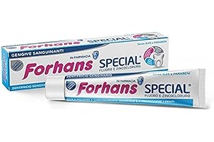Forhans Dentifricio Special, per Gengive con Zinco Cloruro, Infiammazioni Gengivali, Azione Antisettica, Antibatterica e Antinfiammatoria, Igiene Orale, Sane, Multicolore, 100 Millilitri