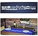 Produktbild 1 Stück _ Tischläufer - " Foods & Drinks " - dunkel blau - 45 cm x 150 cm lang - Tischdeko - 100 % Baumwolle - fleckabweisend / Leinen Struktur - Retro Modern Design - Mitteldecke / Läufer - Tischband - Tischtuch / Tafeltuch - Tisch - Wohnzimmer / Küche - Restaurant - edel Läufer - Tischwäsche - Küchentisch / Eßzimmertisch - 50er Jahre / Schriftzug einfarbig - fleckschutz / Flecken Schutz