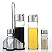 Produktbild 5-teiliges Essig Menage-Set Glas Salz Pfeffer Öl & Essig N2O Rack Ständer