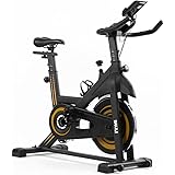 BAKAJI Cyclette Spinning Bike con Display LCD e Bluetooth con Connessione ad App Fitness, Bici Allenamento Palestra con Sedio