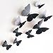12 Pieces 3D Butterfly Stickrs Fashion Design DIY Wall Decoration House Decoration Babyroom Decoration-BLACK