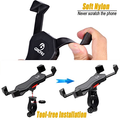 Anti-Shake Fahrradhalterung Motorrad Handy-Halter Universal Radsport VerhÃ¼tung Von AbstÃ¼rzen Fahrrad-Lenker Handyhalter Wiege Klammer Mit 360 Drehen FÃ¼r 3,5-6,5 Zoll Smartphone GPS Andere GerÃ¤te