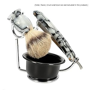 Anself Shaving Razor Holder Stainless Steel Shaving Stand Men's Shaving Tool Organizer for Badger - Image 10