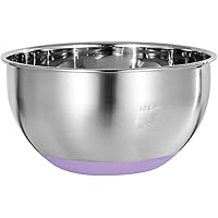 Notcilgias Edelstahl Rührschüssel 34cm - 12QT Spülmaschinenfeste Metallschüssel Mit Anti-Rutsch