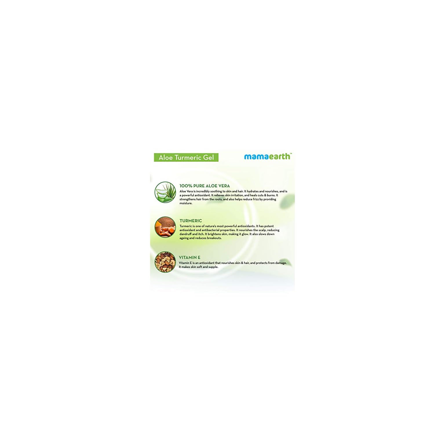 Mamaearth Aloe Turmeric Gel From 100 Pure Aloe Vera For Face, Skin