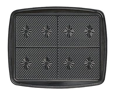 lagrange Jeu de plaque de 4 Gaufrettes avec Revêtement pour Gaufrier Super 2 Noir