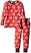 Maxomorra Unisex Baby AU5B-M090 Long Sleeve Floral Pyjama Set, Orange (Orange/Pink), 18-24 Months (Manufacturer Size:86/92)