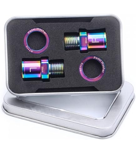 Adaptateurs Extension De Pédales Vélo (Gauche/Droite) 16mm - Chromoly Argent/Noir/Or