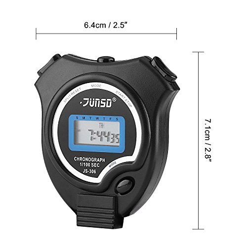 Digitale Stoppuhr Timer Handheld Digital Stoppuhr für Sports Training , Schwarz - 3