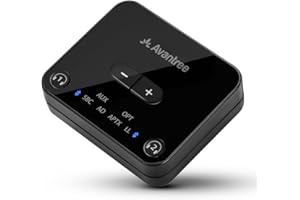 Avantree Audikast Plus - Transmisor de Audio Bluetooth 5.3 para TV con Volúmenes Ópticos Potenciados, aptX-Baja Latencia y Adaptativo, Chipset Qualcomm, Alcance Extendido de 100 pies