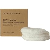 Clara Hygienics Reusable 100% Organic Cotton Cleansing Pads (3 pieces in 1) Makyaj Temizleme Pamuğu