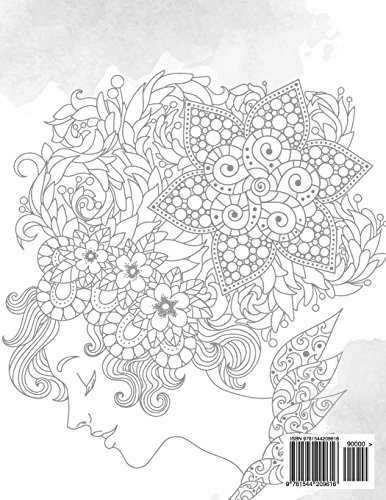HairStlye Fashion Coloring Books: Amazing Flower and Doodle Pattermns Design