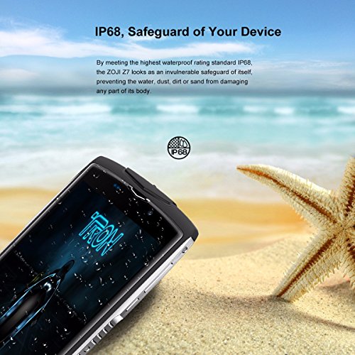 HOMTOM ZOJI Z7 Smartphone- IP68 impermeabile, 5.0â€˜â€™ HD Display Android 6.0 4G Telefono Cellulari, MT6737 quad core 1.3GHz, 2GB RAM 16GB ROM, 13MP+5MP Camera, Dual SIM, Fingerprint recognition, WiFi/GPS/OTA/OTG Cellulare - Arancione