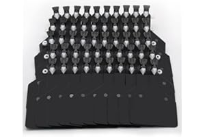 APLAYFULBEE 50Pcs Z Tags One-Piece Cattle Ear Tags TPU Blank Livestock Animal Identification for Cattle,Sheep Goat, Pig, Large Size (Black)