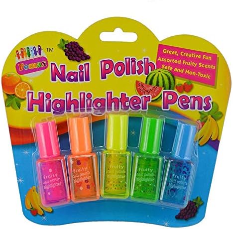 Stoep Enterprises Nail Shaped Highlighter Pens for Return Gift (Pack of 5)