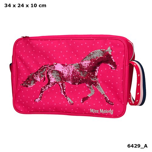 Preisvergleich Produktbild Miss Melody Umhängetasche Streichpailletten rot pink *NEU*OVP*
