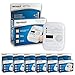 Produktbild 6x Nemaxx Co Melder - intelligenter Kohlenmonoxid Sensor, batteriebetriebener Warner und Alarm mit Digitalanzeige - nach DIN EN50291