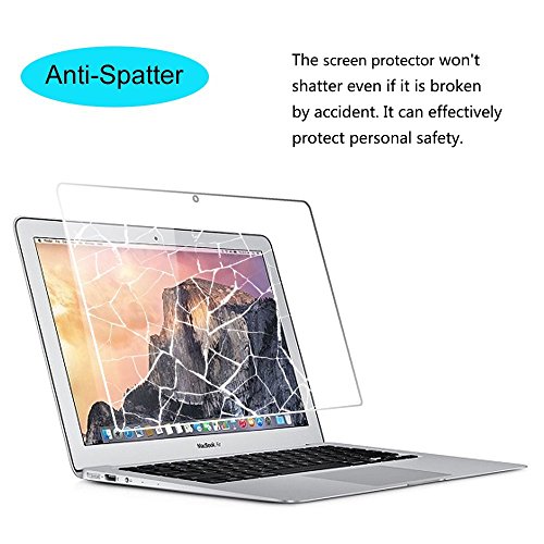 MOSISO Premium 9H Härte superdünn HD Klar Bruchsichere Kratzfest Gehärtetem Glas Displayschutzfolie für MacBook Air 13 Zoll (Modell: A1369 and A1466), Klar - 5