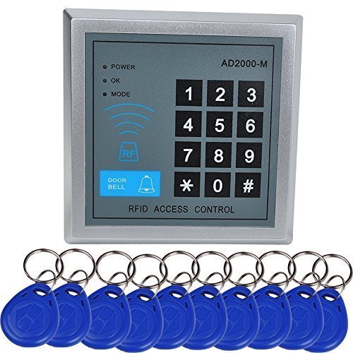 Preisvergleich Produktbild INHDBOX RFID Zugangskontrolle +10 Clips Türschloss Türöffner Digitale Codeschloss System