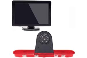 KALAKUS 4,3 '' Zoll LCD Monitor+Bremslicht Rückfahrkamera Transportster Wasserdicht Einparkkamera Rückfahrsystem für Toyota ProAce 2/Verso/Citroen Dispatch/Space Tourer/Jumpy 3 /Peugeot Traveller/Expert 3