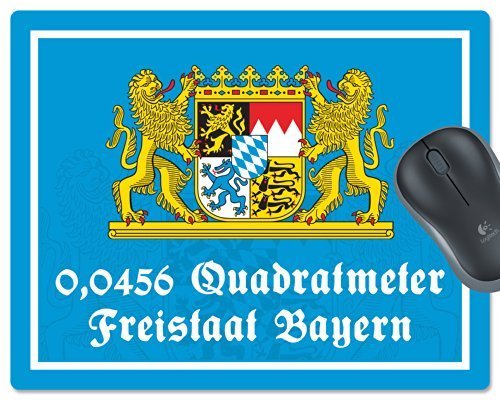 Preisvergleich Produktbild Mousepad "0,0456 Quadratmeter Freistaat Bayern"