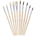 Pelikan Paint Brush, Wood Animal Hair Metal, Brown, 10 Pinsel
