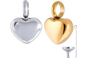 CREATCABIN 2 st litet hjärta urna halsband för aska kremering smycken för kvinnor rostfritt stål hänge minnesmärke husdjur mi