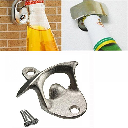 GOOTRADES 2 Stk. Wand Flaschenöffner aus Edelstahl, mit 1 Stk Kostenlosen Pantoffel Form Öffner - 8