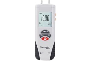 Manomètre Numérique, Mengshen professionnel Digital Air Pressure Meter & Kit de jauge de pression différentielle - ± 13.79kPa / ± 2 psi, M1890