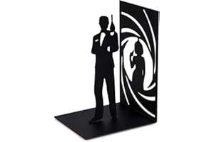 Balvi - Secret Agent Schwarze Buchstützte aus Metall. Originelles Design